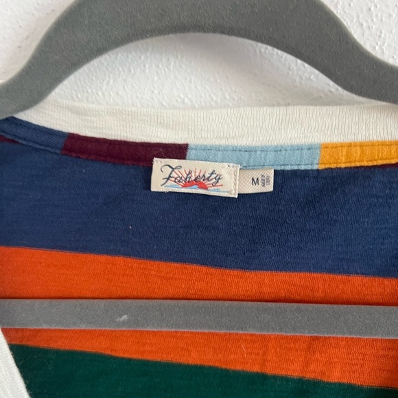 Faherty Striped Rainbow Tshirt Dress, size medium - Picture 5 of 5